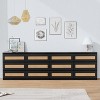 6 Rattan Drawer Double Dresser for Bedroom, Natural Rattan Modern Drawer Chest, Wooden Storage Wardrobe Dresser, for Living Room, Hallway - 2 of 4