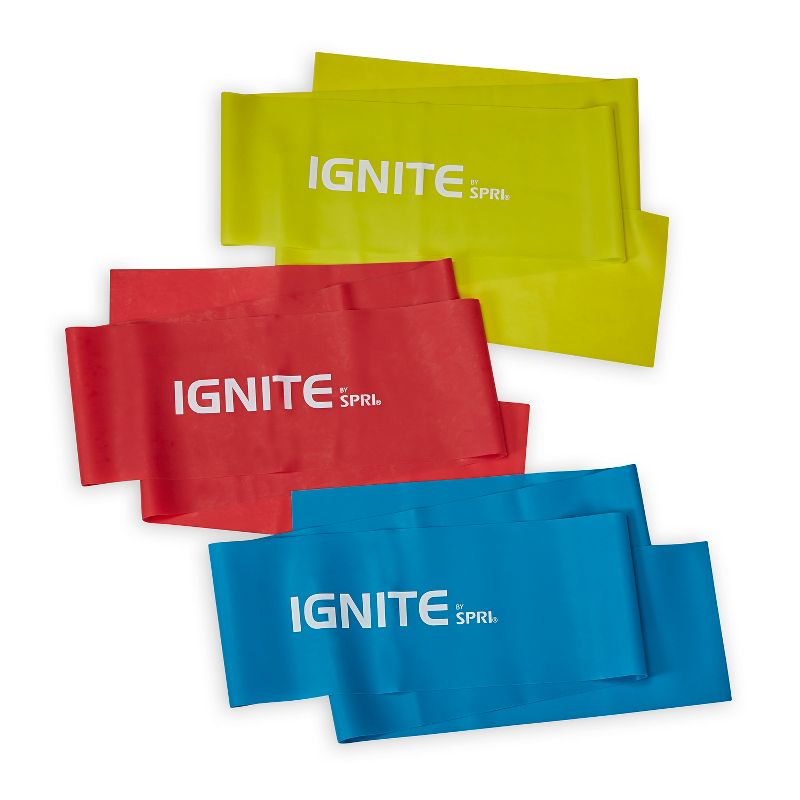 Ignite by SPRI Flat Band Kit - Blue/Red/Light Green, 1 of 7