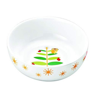 Rachael Ray Dinnerware Holiday Hoot Serving Bowl-Print, 10 Inch, Green