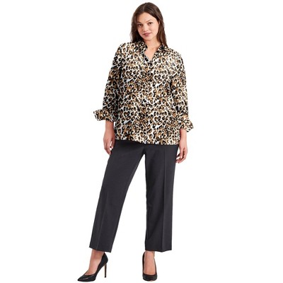 Avenue Women's Plus Size Button Front Blouse