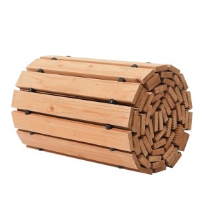 VEVOR Wooden Garden Pathway, 12 ft L x 17 in W, Non-Slip Straight Garden Walkway, Roll Out Cedar Outdoor Walkway Path, Brown - 1 of 4