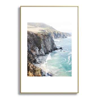 Bree Madden Big Sur 24"x36" Gold Metal Framed Art Print - Deny Designs