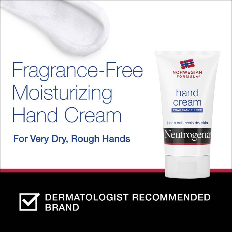 Neutrogena Norwegian Formula Hand Cream for Dry and Rough Hands - Fragrance Free - 2oz, 4 of 16