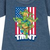 Girls' - Teenage Mutant Ninja Turtles - USA Turtles Graphic Short Sleeve Fleece Dress - 2 of 4