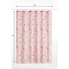 LunaLulinlk Kids Floral Shower Curtain with Hooks - 2 of 4