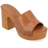 Journee Collection Womens Veda Tru Comfort Foam Platform Clog Open Toe Sandals