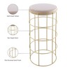 Meridian Furniture,Rebar Cream Velvet Bar Stool - 3 of 3