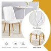 Lyngins Modern Armless Dining Chair Set of 4, PU Leather Kitchen Chair with Thickened Cushion, Living Room Chair with Golden Metal Legs - 3 of 4