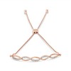 Silver Diamond Infinity Twist Bolo Bracelet - Rose - 3 of 4