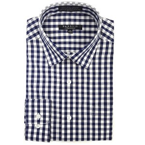 Marquis Men's Gingham Checkered Long Sleeve Modern Fit Shirt, Size - S To 3XL - 1 of 3