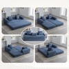 KTMBDW Sleeper Sofa Bed, Corduroy Folding Mattress Couch with Fixed-Shape Frame, Floor Sofa Lounge Couch for Living Room Bedroom - 3 of 4
