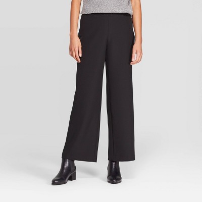 wide leg mid rise pants