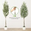 Olive Trees Artificial Indoor -Olive Tree,Artificial Tree with Realistic Wood Trunk, Silk Leaves - 4 of 4