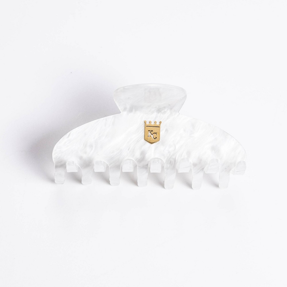 Bijoux Sport by Luv Aj MLB Logo Claw Clip "Kansas City Royals" - White