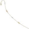 Black Bow Jewelry 14k Two Tone Gold Polished Infinity Station Anklet, 9-10 Inch - 2 of 4
