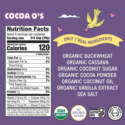 Lovebird Grain Free Cocoa Breakfast Cereal - 7oz