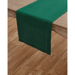 Solino Home Linen Classic Hemstitch Table Runner - 1 of 4