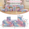 Hooseng Modular Kids Couch, Glow-in-The-Dark Sectional Convertible Toddler Play Sofa, Multi-Combination Playing Couch for Playroom - 3 of 4