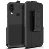 Nakedcellphone Belt Clip Holster Case with Stand for CAT S62 Pro Phone - Black - 2 of 4
