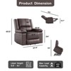 Electric Power Lift Recliner Chair with Heat & Massage - PU Leather Recliner for Elderly & Mobility Impaired, Adjustable Back and Legs - 2 of 4