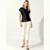 Allegra K Women's Cowl Neck Short Sleeve Dressy Casual Satin Top - 4 of 4