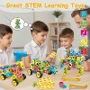 199-Piece STEM Building Blocks Set, Educational Construction Toys for Kids Ages 3-8, Creative Learning Gift - 4 of 4