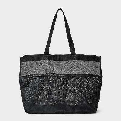 Mesh Packable Cargo Tote Handbag - Shade & Shore™ Black