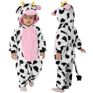 Joyfy Toddler Infant Halloween Costume Cow Pajamas Cowboy Costume for Halloween Dress Up Party - 1 of 4