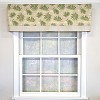 RLF Home 100% Cotton Hawthorn Banded With Poly/Cotton Ivory lining Rod Pocket Valance 50" x 17" Taupe - 2 of 4