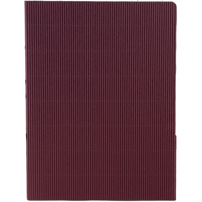 JAM Paper Corrugated Two-Pocket Fluted Folders Burgundy 6/Pack (87497D)