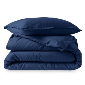 Cotton Flannel Duvet Cover & Sham Set by Bare Home - 1 of 4