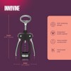 Innovine Double Lever Corkscrew, Ergonomic Winged Wine Opener with Non-stick Worm, Durable and Easy to Use, Perfect for Home Bar, Set of 1, Graphite - 3 of 4