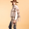 Design Imports Cozy Plaid Scarf - Cream - 3 of 4