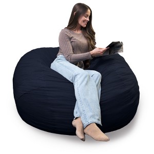 Big Joe Bean Bag Chair with Removeable Cover, Foam Filled, Multiple Sizes and Fabrics, All Ages - 1 of 4
