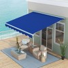 VisioGear Retractable Awning, 13'*10' Patio Awnings with Manual Crank Handle for Deck, Yard, Blue, 153.5"*118.1"*59.1" - 4 of 4