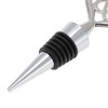 Unique Bargains Bottle Stoppers Zinc Alloy PTR Silver Tone Black 4.13"x1.57"x0.79" 1 Pc - 3 of 3