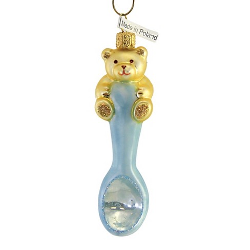 Sterling Silver Baby Spoon, 4 Inches Overall, Teddy Bear Handle