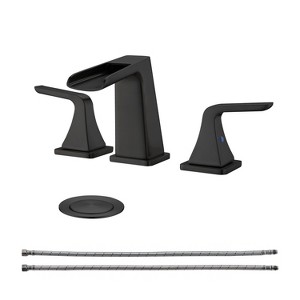 PROOX 8 in. Widespread 2-Handle Waterfall Spout Bathroom Faucet with Pop-Up Assembly - 1 of 4