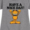 - Garfield - Have A Nice Day Graphic Short Sleeve Fleece Dress - 2 of 4