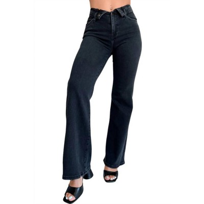 Women's Mid Rise Wide Leg Jeans - RISEN