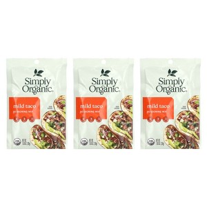 Simply Organic Mild Taco Seasoning Mix, 3 Packets, 1 oz (28 g) Each - 1 of 2