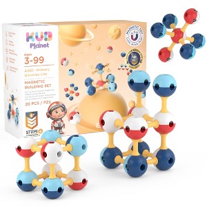 KUB Planet Magnetic Building Set Magnetic Blocks Set 20pc STEM Toy for Kids - 1 of 4