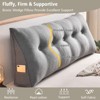 Bekrvio Wedge Headboard Pillow for Bed, Faux Linen Reading Backrest Cushion with Removable Cover & Pocket, Large Triangular Bed Rest - 4 of 4