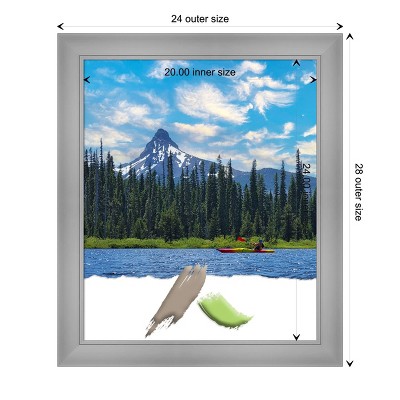 Polished Nickel 20x24 Wood Picture Frame