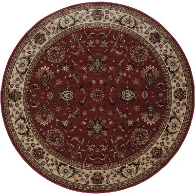Oriental Weavers Ariana 311C3 Red/ Ivory Indoor Area Rug - 6' Round