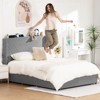 COMHOMA Metal Platform Bed Frame with Headboard,  3 Storage Drawers, Type-C&USB Ports - 3 of 4
