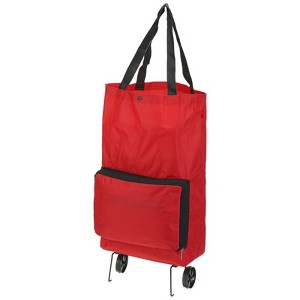 Unique Bargains Waterproof Tear-Resistant Foldable Large Capacity Shopping Cart with Wheels 13-18 Inch - 1 of 4