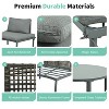 Sapphtopaz Patio Furniture Set Rattan Half Moon Sectional Outdoor Chairs with Cushions and Coffee Tables Sofa Set for Garden, Backyard - 2 of 4