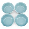 Elanze Designs Bistro Glossy Ceramic 6.5 inch Soup Bowls Set of 4, Ice Blue - 3 of 4