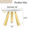 NicBex Modern 42 Inch Round Coffee Table with Silver/Gold Stainless Steel Legs for Living Room,Bedroom - 3 of 4